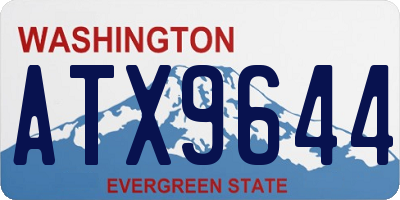 WA license plate ATX9644