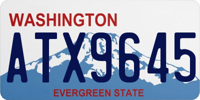 WA license plate ATX9645