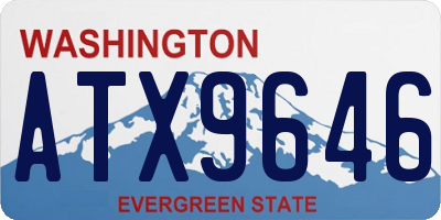 WA license plate ATX9646