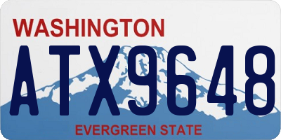 WA license plate ATX9648