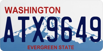 WA license plate ATX9649