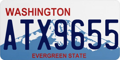 WA license plate ATX9655