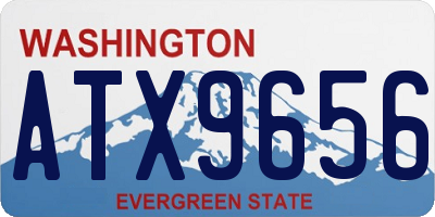 WA license plate ATX9656