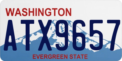 WA license plate ATX9657