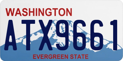 WA license plate ATX9661