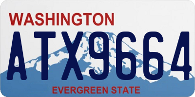 WA license plate ATX9664
