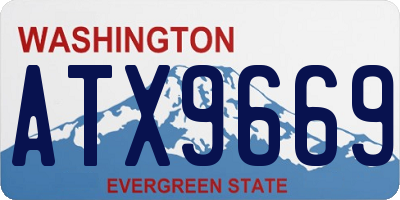 WA license plate ATX9669