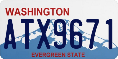 WA license plate ATX9671