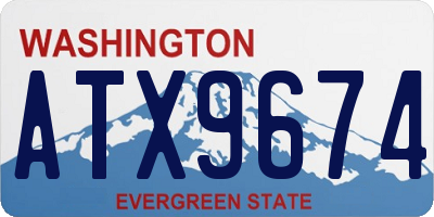 WA license plate ATX9674