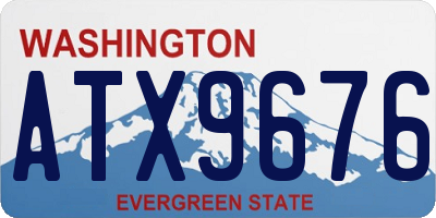 WA license plate ATX9676