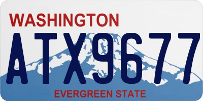 WA license plate ATX9677
