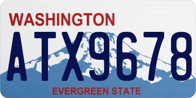 WA license plate ATX9678
