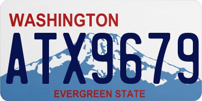 WA license plate ATX9679