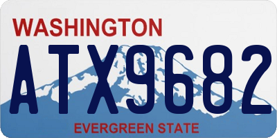 WA license plate ATX9682