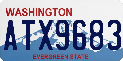WA license plate ATX9683