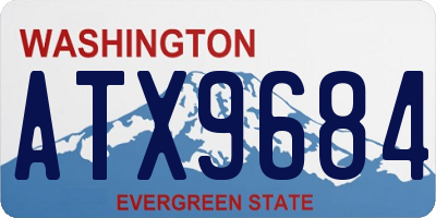 WA license plate ATX9684