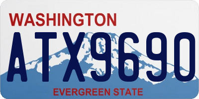 WA license plate ATX9690