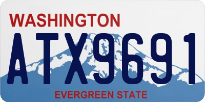WA license plate ATX9691