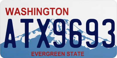 WA license plate ATX9693