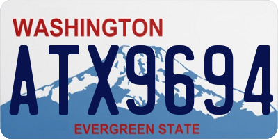 WA license plate ATX9694