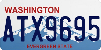 WA license plate ATX9695