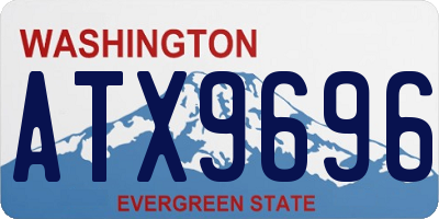WA license plate ATX9696