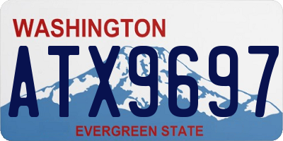 WA license plate ATX9697