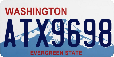WA license plate ATX9698