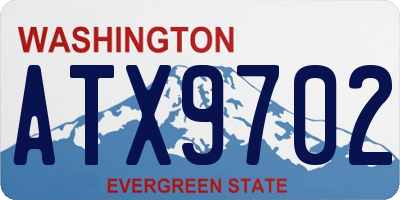 WA license plate ATX9702