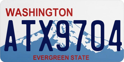 WA license plate ATX9704