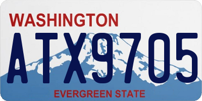 WA license plate ATX9705