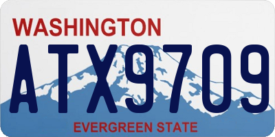 WA license plate ATX9709