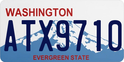 WA license plate ATX9710