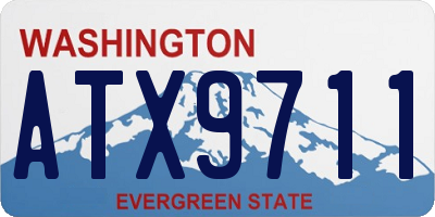 WA license plate ATX9711