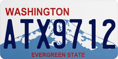 WA license plate ATX9712