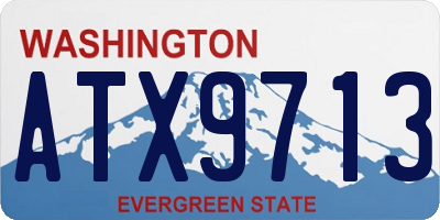 WA license plate ATX9713