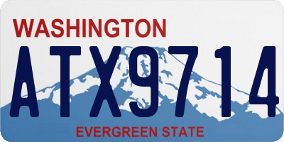 WA license plate ATX9714