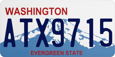 WA license plate ATX9715
