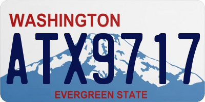 WA license plate ATX9717