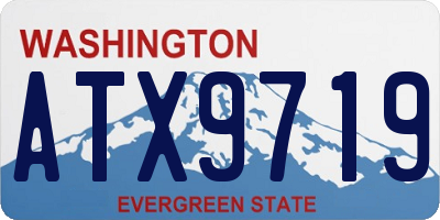 WA license plate ATX9719