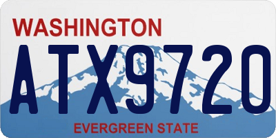 WA license plate ATX9720