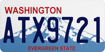 WA license plate ATX9721
