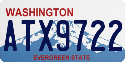 WA license plate ATX9722