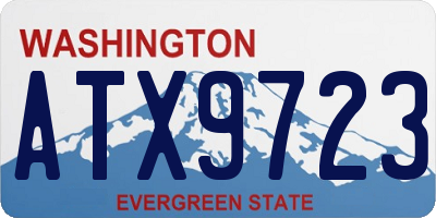 WA license plate ATX9723