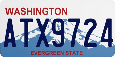 WA license plate ATX9724