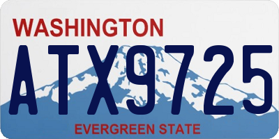 WA license plate ATX9725