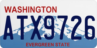 WA license plate ATX9726
