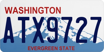 WA license plate ATX9727