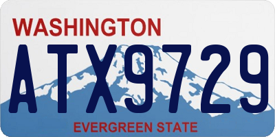 WA license plate ATX9729
