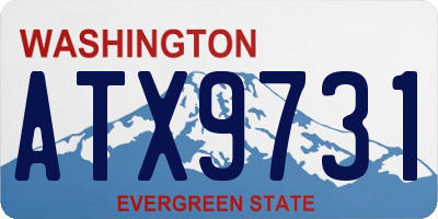 WA license plate ATX9731